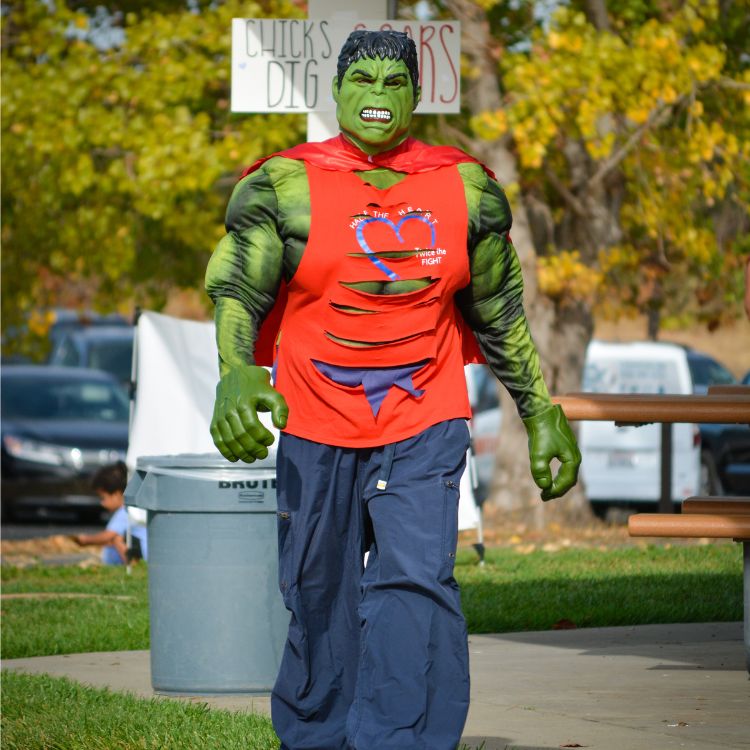 hulk at superhero heart run
